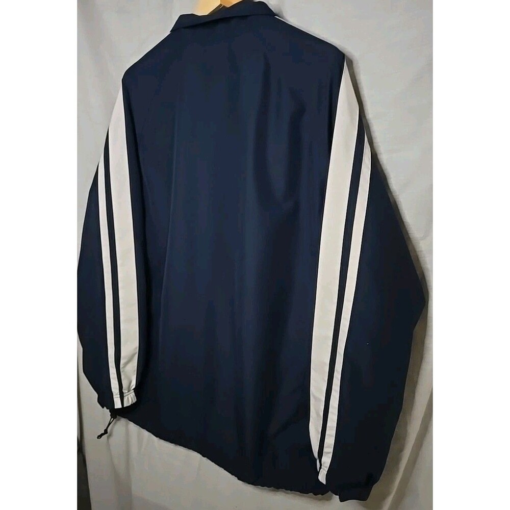 Nike Y2K Jogging Jacket, Logo, Sz XL, Navy Blue w/ White Stripes - Picture 8 of 11